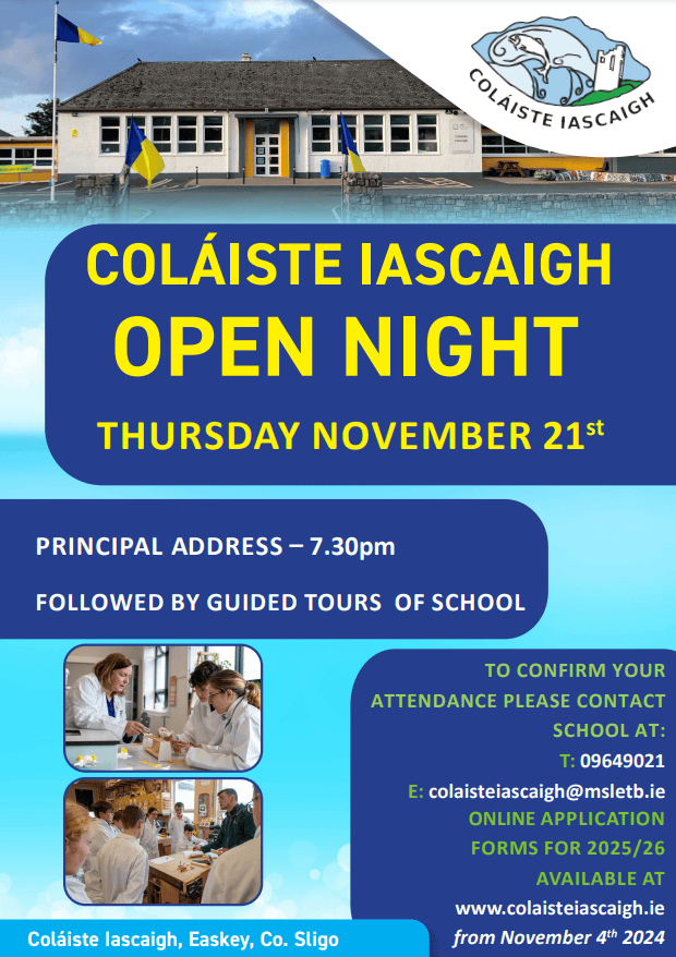Coláiste Iascaigh, Sligo – Caring & Nurturing our Students