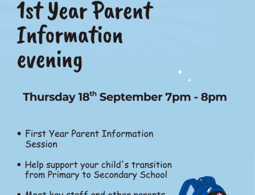 First Year Parent Information Evening Thursday 18th September